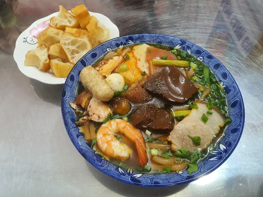 Bánh canh cua, thick noodle soup with crab, a Southern Vietnamese specialty
