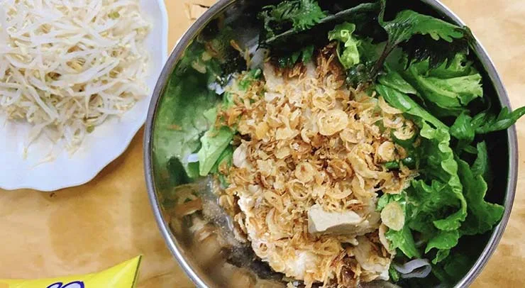 Bowl of bun bo beef rice vermicelli